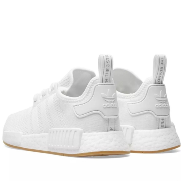 NWT adidas NMD_R1 All White Running Workout Shoes